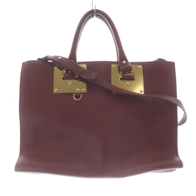 【中古】ソフィーヒュルム Sophie Hulme 2WAY ショルダーバッグ ハンドバッグ レザー 紫 パープル /SR レディース