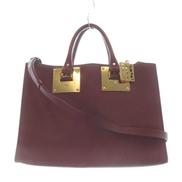 【中古】ソフィーヒュルム Sophie Hulme 2WAY ショルダーバッグ ハンドバッグ レザー 紫 パープル /SR レディース_1