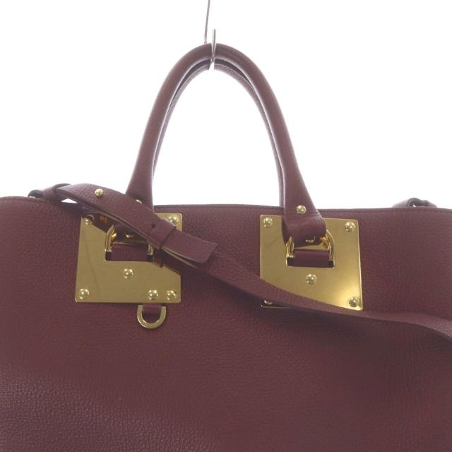 【中古】ソフィーヒュルム Sophie Hulme 2WAY ショルダーバッグ ハンドバッグ レザー 紫 パープル /SR レディース_2