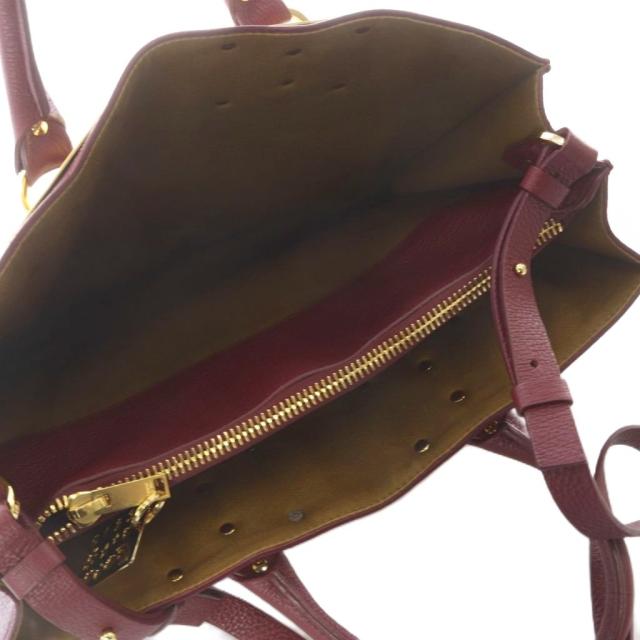 【中古】ソフィーヒュルム Sophie Hulme 2WAY ショルダーバッグ ハンドバッグ レザー 紫 パープル /SR レディース_5