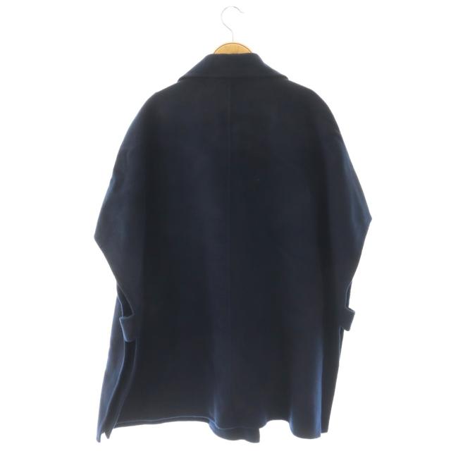 【中古】未使用品 ジャーナルスタンダード レリューム ウールナイロンリバーVEST ベスト ポンチョ F ネイビー_1