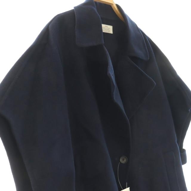 【中古】未使用品 ジャーナルスタンダード レリューム ウールナイロンリバーVEST ベスト ポンチョ F ネイビー_2