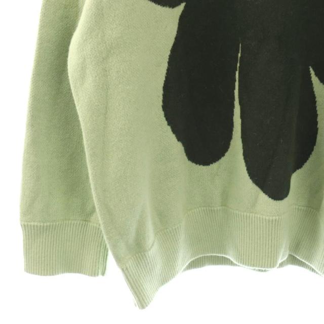 【中古】マリメッコ marimekko ウニッコ ニット セーター プルオーバー S ライトグリーン ダークグリーン /CX ■OS_3