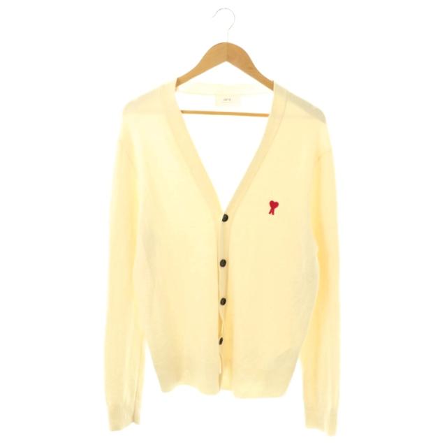 【中古】アミ アレクサンドル マテュッシ ami alexandre mattiussi Vネック カーディガン ニット 長袖 オフホワイト