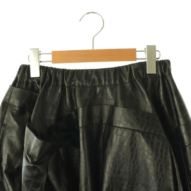 【中古】コムデギャルソン COMME des GARCONS AD2024 フェイクレザー ボリュームスカート フレアスカート XS_2