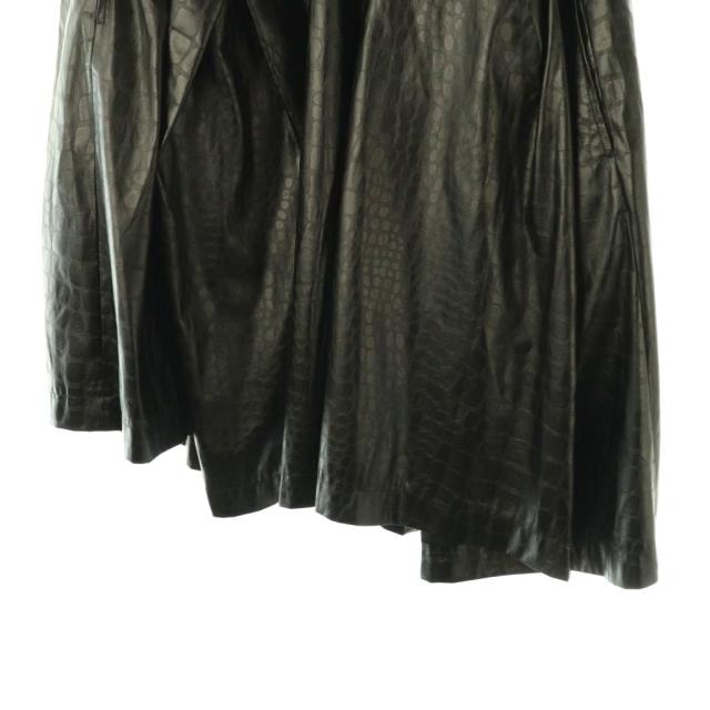 【中古】コムデギャルソン COMME des GARCONS AD2024 フェイクレザー ボリュームスカート フレアスカート XS_3