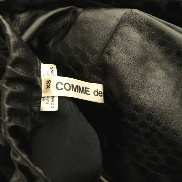 【中古】コムデギャルソン COMME des GARCONS AD2024 フェイクレザー ボリュームスカート フレアスカート XS_4