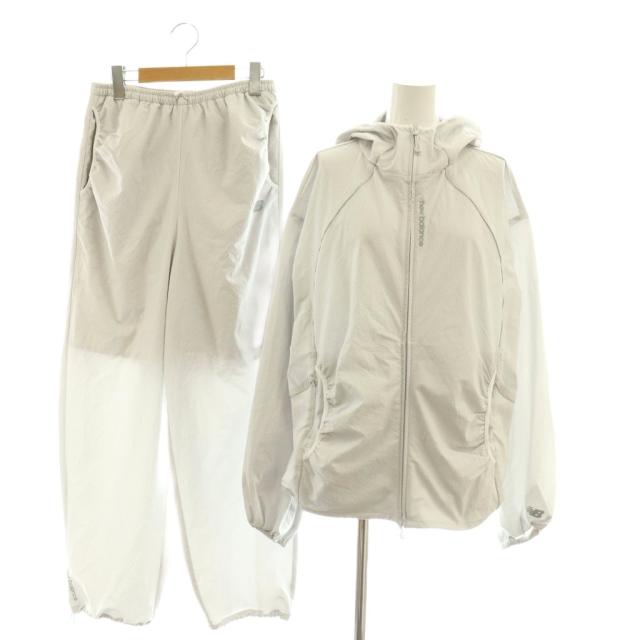 【中古】ニューバランス for emmi マルチファンクションジャケットパンツセット パーカ イージー ジャガード M