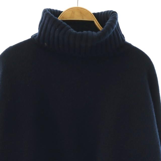 【中古】ドゥーズィエムクラス エブリデイアイライク 25AW クロップドタートルネックニット セーター ネイビー_2