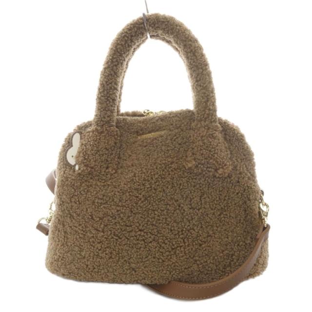 【中古】サマンサタバサプチチョイス Samantha Thavasa Petit Choice ×ミッフィー ボア 2WAY トートバッグ 赤銅色