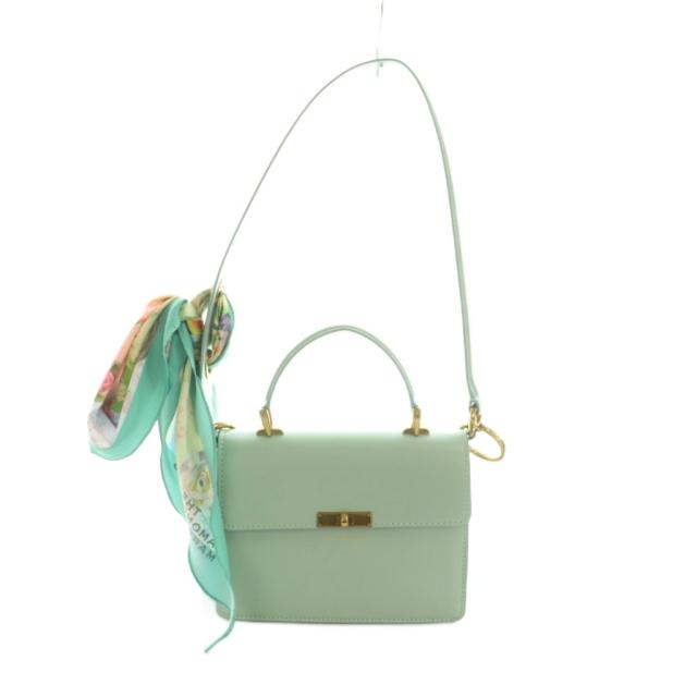 【中古】マークジェイコブス THE DOWNTOWN 2WAYバッグ ハンドバッグ ショルダーバッグ フラップ ミントグリーン