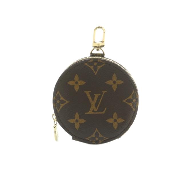 【中古】ルイヴィトン LOUIS VUITTON モノグラム チャーム ラウンド コインケース 小銭入れ 茶 ■OS ■OH レディース