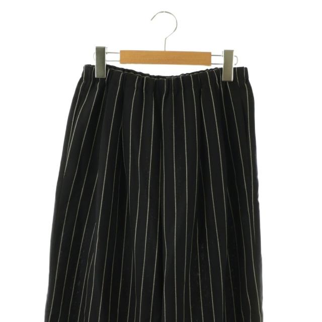 【中古】エンフォルド ENFOLD 26SS RELAX ELASTIC WIDE-TROUSERS パンツ ワイド ストライプ 36 ネイビー /HK ■OS_2