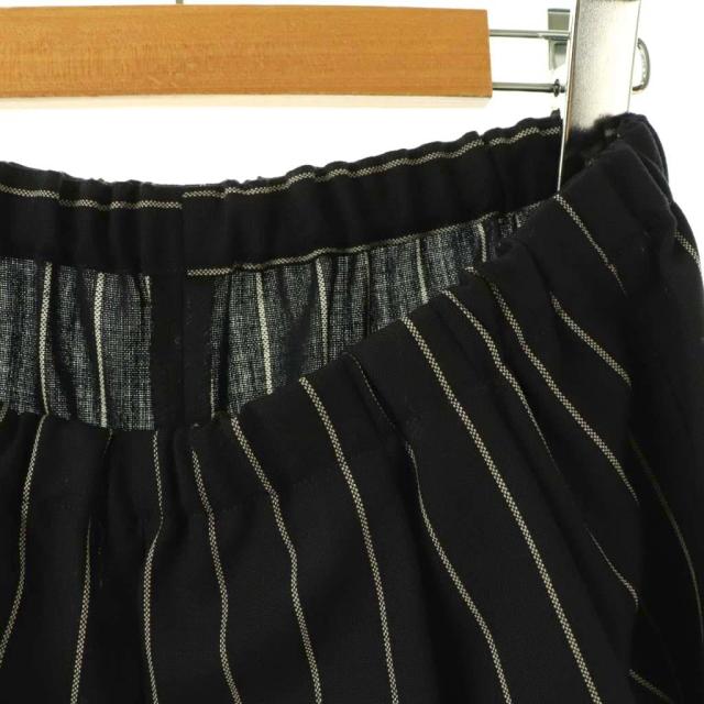 【中古】エンフォルド ENFOLD 26SS RELAX ELASTIC WIDE-TROUSERS パンツ ワイド ストライプ 36 ネイビー /HK ■OS_3
