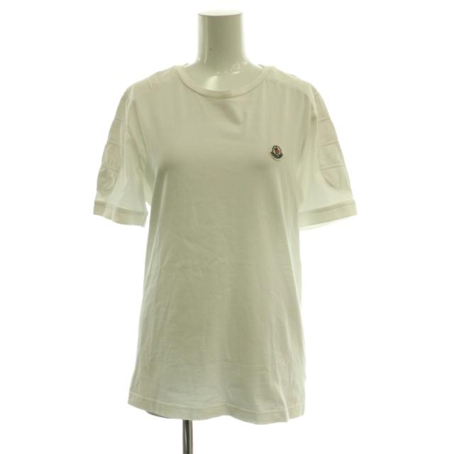 【中古】モンクレール MONCLER ロゴワッペンS/STシャツ カットソー コットン M 白 80005-00-82565 /CX ■OS ■AD レディース