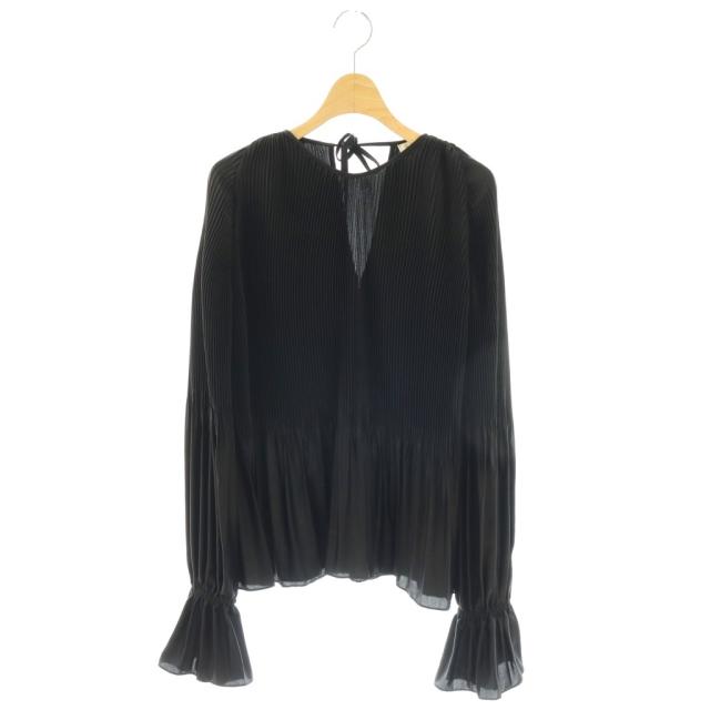 【中古】カルメイヤー KALLMEYER Pleats Blouse ブラウス アパルトモン取扱い 長袖 S ブラック /DO ■OS