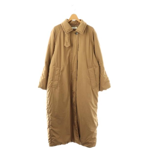 【中古】サクラ SAKULA パディングタフタコート アウター ロング 38 モカ 125601011 /DO ■OS レディース