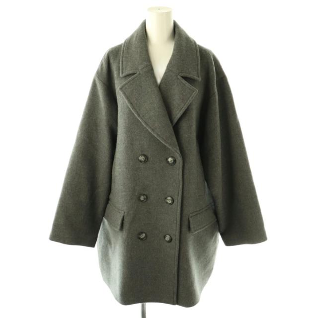 【中古】ラウンジドレス Loungedress Pコート ピーコート F チャコールグレー /ES ■OS レディース