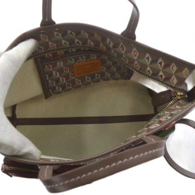 【中古】アニヤハインドマーチ ANYA HINDMARCH I AM A PLASTIC Bag マルチポケット トートバッグ ブラウン_3