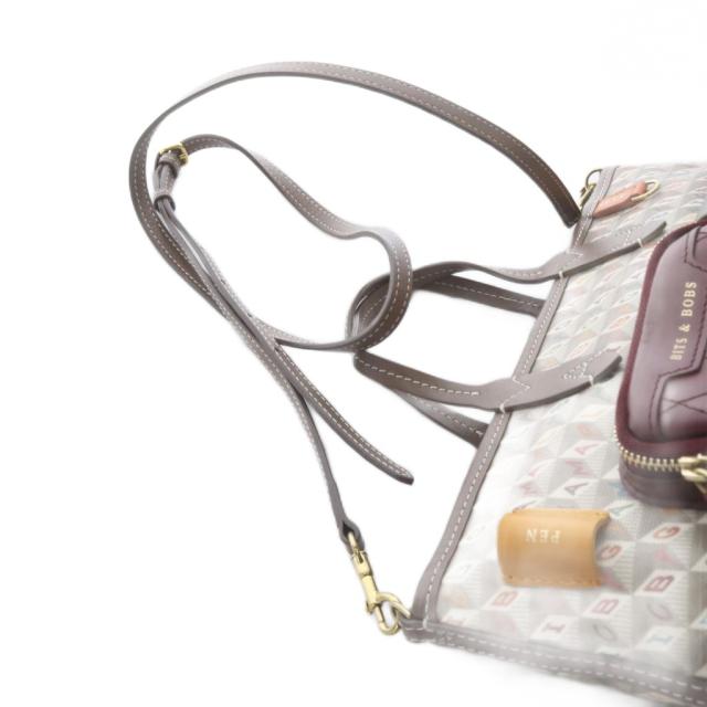 【中古】アニヤハインドマーチ ANYA HINDMARCH I AM A PLASTIC Bag マルチポケット トートバッグ ブラウン_6