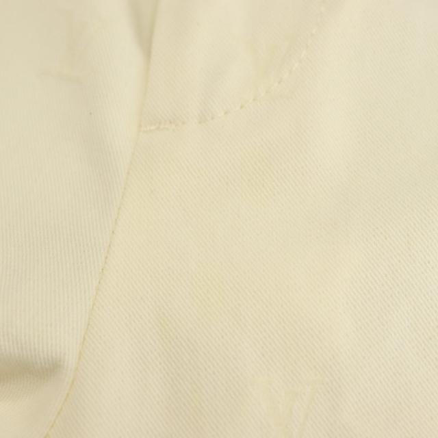 【中古】ルイヴィトン LOUIS VUITTON 24SS ハーフパンツ ショート ジッパーフライ ロゴ コットン 52 アイボリー /NR_5