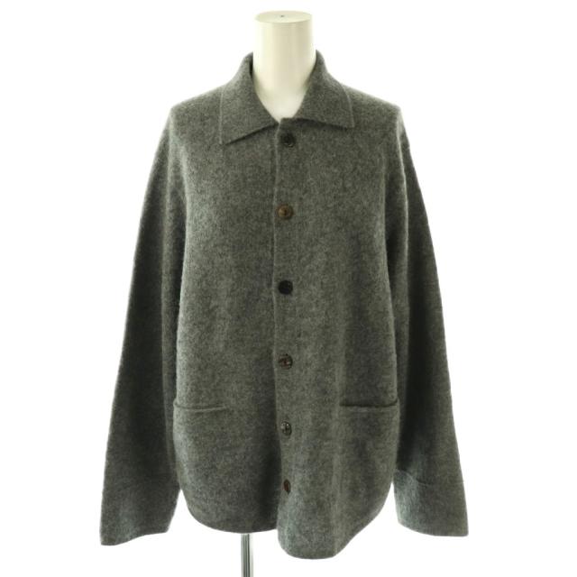 【中古】ギャルリーヴィー トゥモローランド 25AW ベビーアルパカボイルド シャツカーディガン ニット 長袖 F グレー