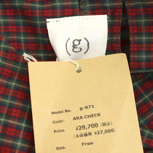 【中古】 グラム 26SS CHECK GATHER TUNIC チュニック F レッド チェック柄 ギャザー 半袖 /OK ■OS ■SH レディース_4