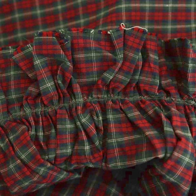 【中古】 グラム 26SS CHECK GATHER TUNIC チュニック F レッド チェック柄 ギャザー 半袖 /OK ■OS ■SH レディース_5