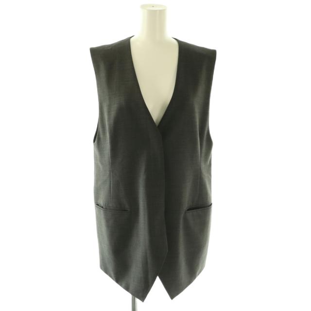 【中古】Lisiere L'Appartement リジェール アパルトモン 24SS ウール ベスト ジレ Vネック ダークグレー