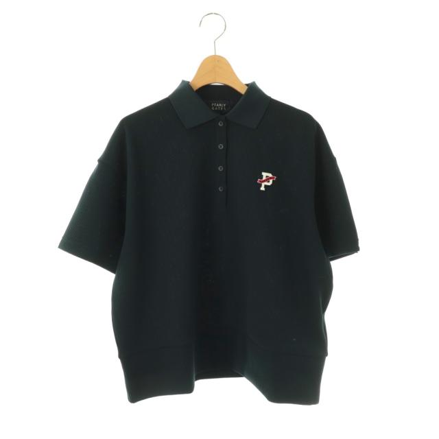 【中古】未使用品 パーリーゲイツ PEARLY GATES 25AW アクセンシャルゼブラワッフル半袖ポロシャツ 1 ネイビー