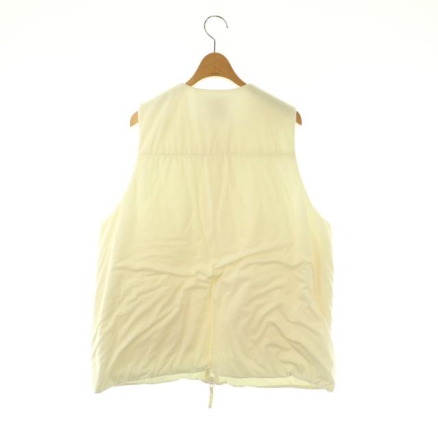 【中古】ナゴンスタンス nagonstans 25AW pocket vest ベスト 中綿 ジップアップ 前開き M オフホワイト /NR ■OS_1