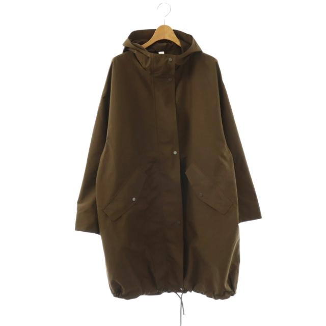 【中古】ルルレモン 26SS コート ロング フード ジップアップ M カーキブラウン LW4CNKS /DO ■OS ■SH
