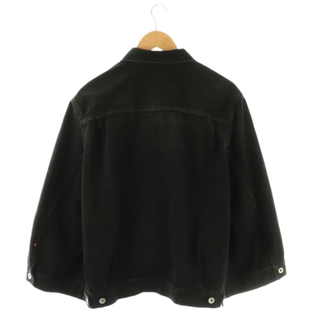 【中古】サカイ sacai 24-07134 デニムポンチョ ジャケット 1 ブラック /ES ■OS レディース_1