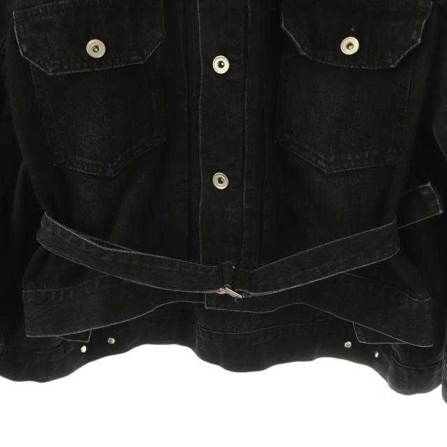 【中古】サカイ sacai 24-07134 デニムポンチョ ジャケット 1 ブラック /ES ■OS レディース_3