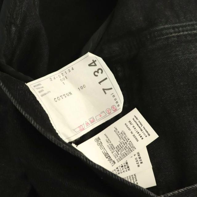【中古】サカイ sacai 24-07134 デニムポンチョ ジャケット 1 ブラック /ES ■OS レディース_4