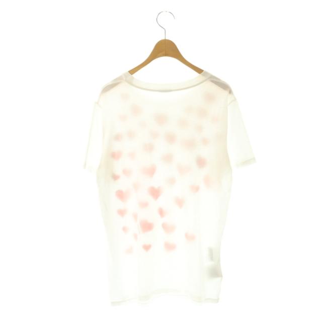 【中古】ミュウミュウ miumiu ハートTシャツ カットソー 半袖 L ホワイト レッド ブラック /DO ■OS レディース_1