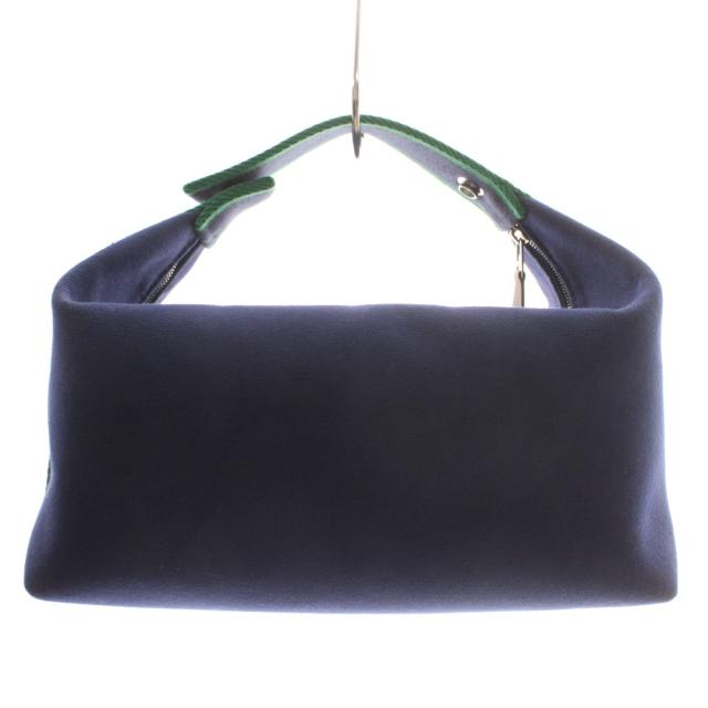 【中古】エルメス HERMES BRIDE A BRAC GM ブリッドアブラックグランモデル ハンドバッグ キャンバス ロゴ 紺 緑_2
