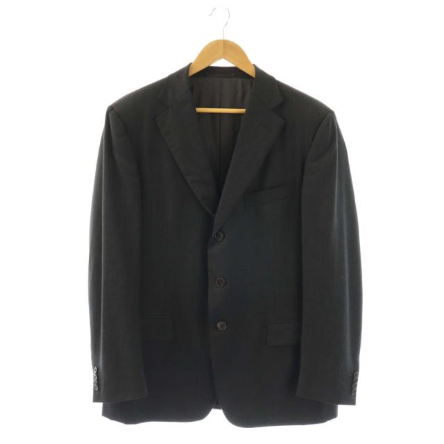 【中古】エルメネジルドゼニア Ermenegildo Zegna テーラードジャケット シングル 52 ダークグレー /HK ■OS メンズ
