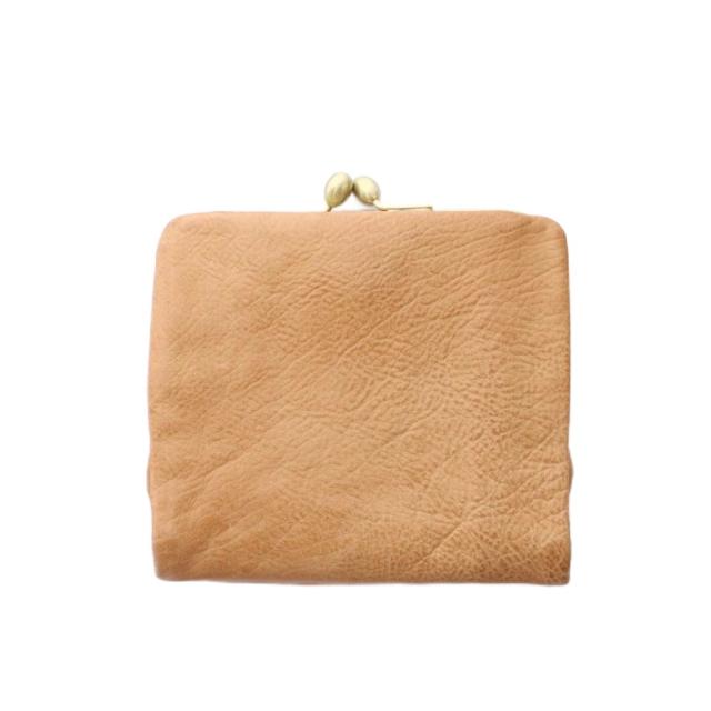 【中古】ゲンテン アンティーコ Antico リバティ LIBERTY Wallet with Clasp 財布 二つ折り がま口 キャメル ■SH_1