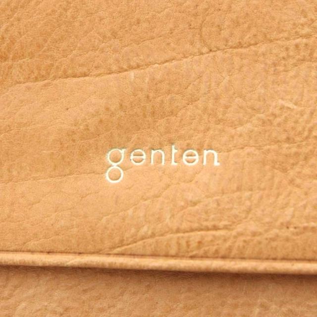 【中古】ゲンテン アンティーコ Antico リバティ LIBERTY Wallet with Clasp 財布 二つ折り がま口 キャメル ■SH_6