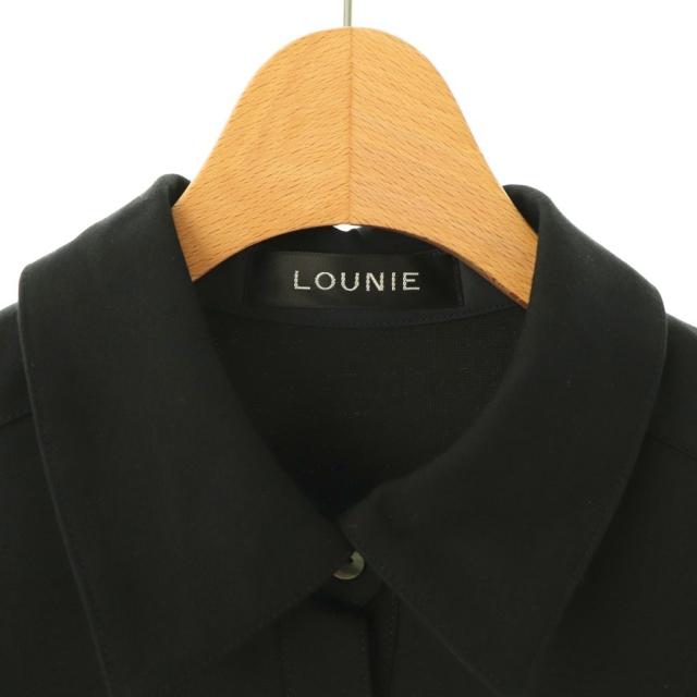 【中古】ルーニィ LOUNIE 26SS 衿付きカットソーワンピース ロング 長袖 36 ブラック /DO ■OS レディース_4