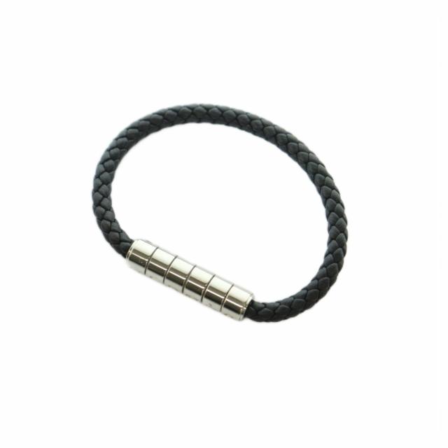【中古】エルメス HERMES ゴリアテ コードブレスレット ロゴパーツ 黒 /MI ■OS ■OH レディース