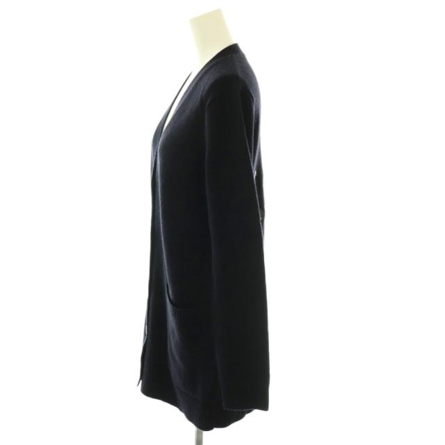 【中古】マックスマーラ VILLAR ウールカシミヤスパンコールカーディガン ニット 長袖 ロング XS ネイビー /DO_2