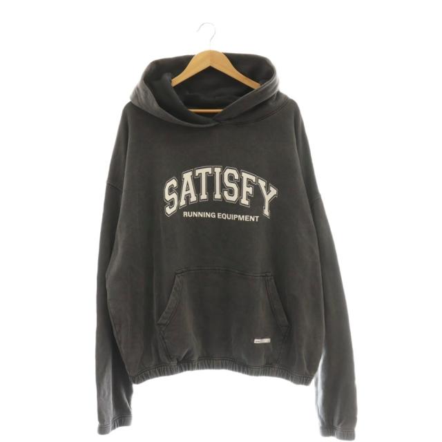 【中古】サティスファイ Softcell Hoodie フーディ パーカー スウェット オーバーサイズ XL チャコールグレー /ES
