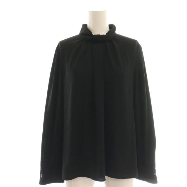 【中古】マッキントッシュ ロンドン MACKINTOSH LONDON バックサテンジョーゼットブラウス 38 ブラック /ES ■OS