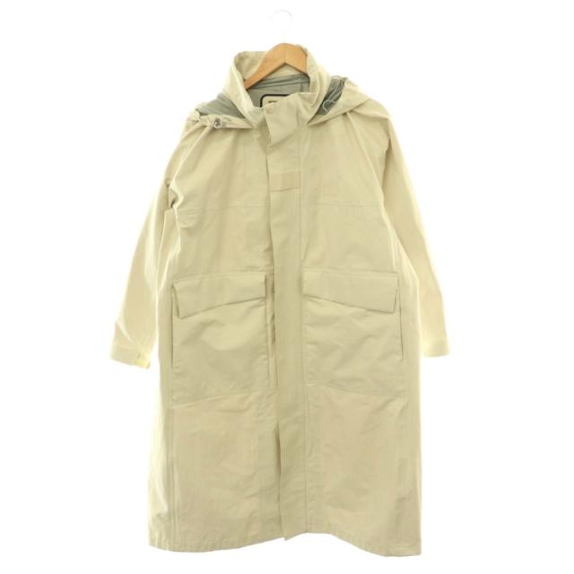 【中古】ヘリーハンセン HELLY HANSEN FLAM RAIN COAT コート レインコート ロング M ライトベージュ /CX ■OS
