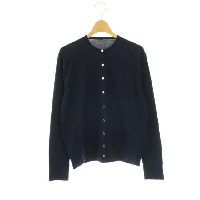 【中古】ミューズ ドゥーズィエム クラス MUSE de Deuxieme Classe 25SS FF30 GIZA カーディガン 長袖 ネイビー /HK