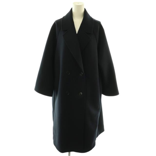 【中古】Lisiere L'Appartement リジェール アパルトモン 25AW LONG W COAT コート ダブル ロング ネイビー /HK ■OS