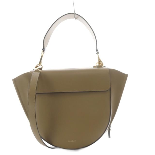 【中古】ワンドラー WANDLER Hortensia Bag Midium ハンドバッグ ワンハンドル ショルダーバッグ 2way ブラウン