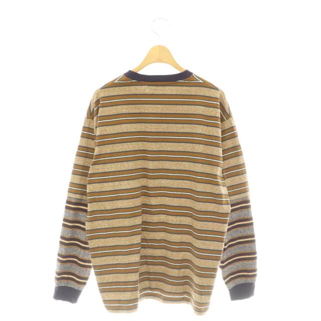 【中古】フィーニー 25AW MULTI BORDER LAYERED L/S ロングスリーブTシャツ ボーダー カットソー 長袖 F ブラウン_1